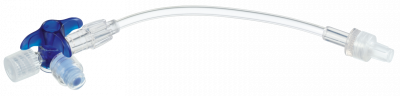 Кран 3-ходовой Дискофикс С с Сэйффлоу 360° синий линия 50 см купить оптом в Тюмени