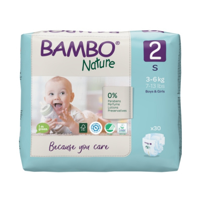 Эко-подгузники Bambo Nature 2 (3-6 кг), 30 шт купить оптом в Тюмени