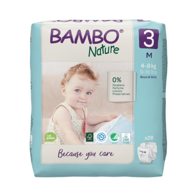 Эко-подгузники Bambo Nature 3 (4-8 кг), 28 шт купить оптом в Тюмени